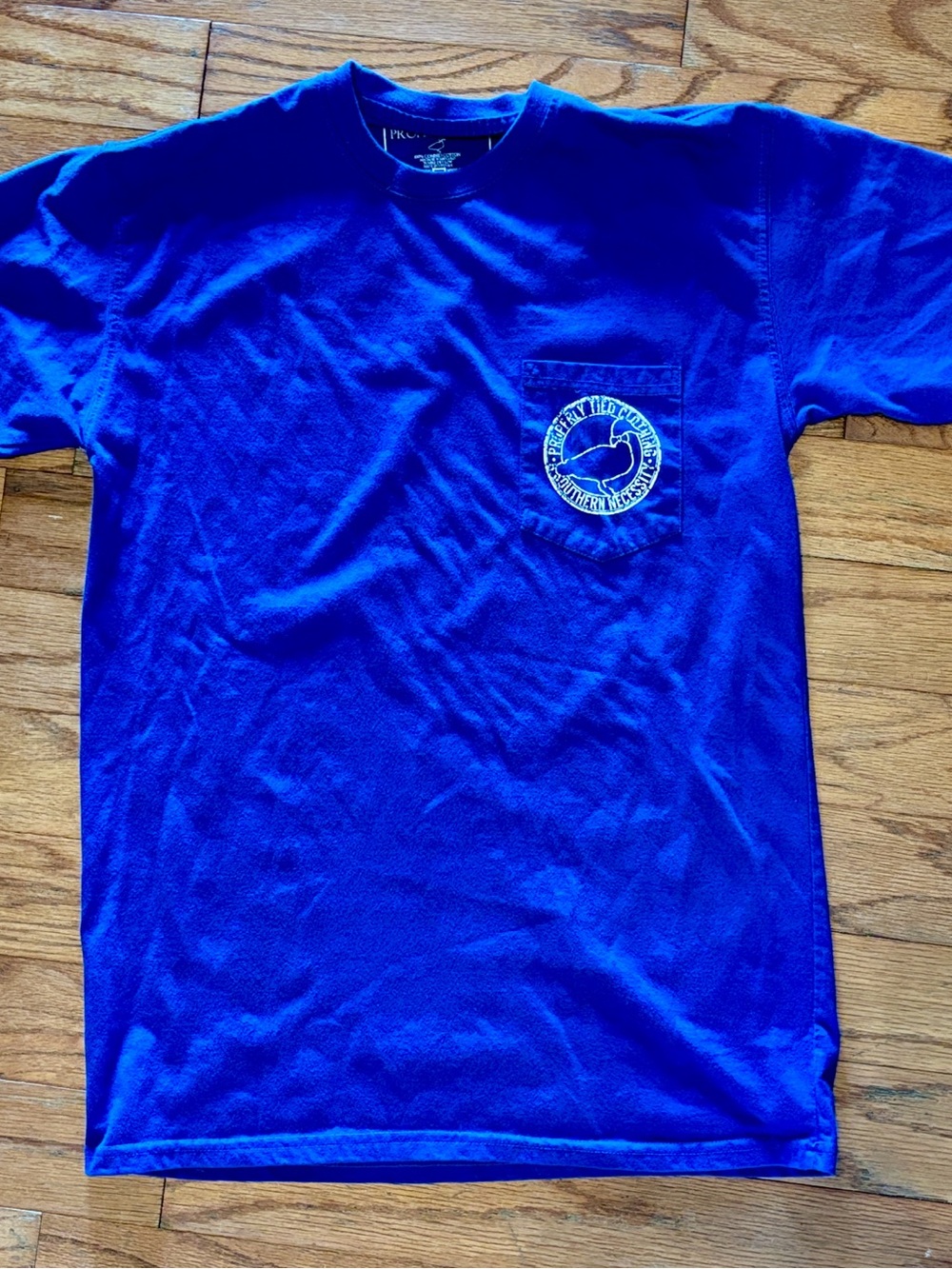 Properly Tied Pocket Logo Crewneck T-Shirt - Blue